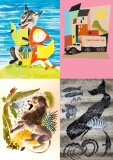 Selection from Yuji I. Weisgard's Lookbook.  "Characters, Vignettes and Decorative Elements"