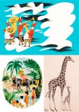 Selection from Yuji I. Weisgard's Lookbook.  "Characters, Vignettes and Decorative Elements"