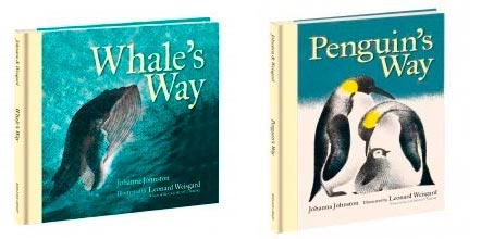 Whale's Way Penguin's Way by Johanna Johnston with illustrations by Leonard Weisgard published by The Bodleian Library Oxford UK